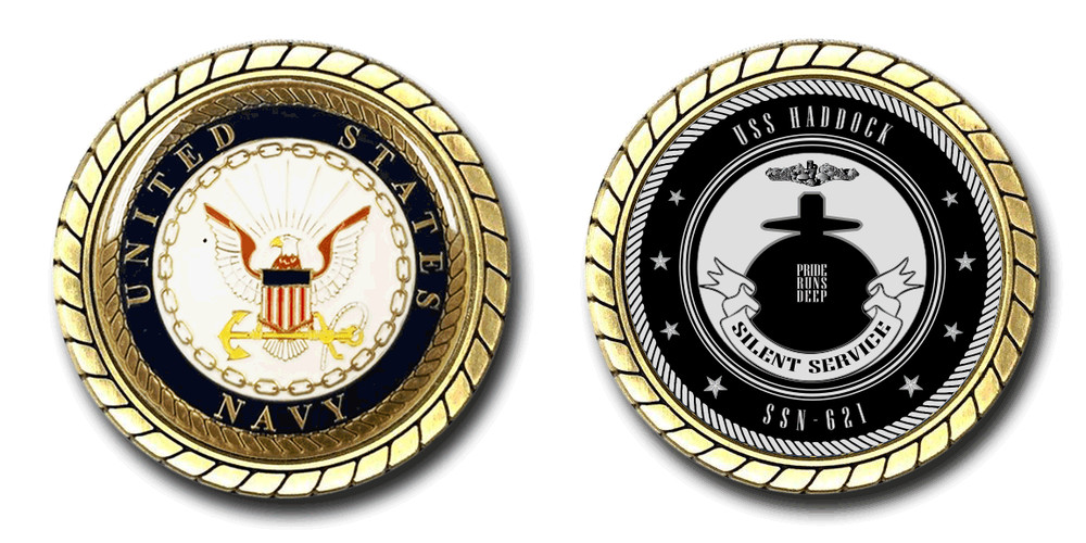 USS Haddock SSN-621 Challenge Coin Officially Licensed US Navy