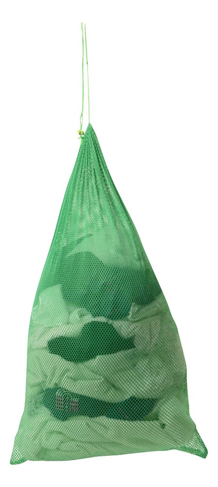 Premium Heavy-Duty Mesh Laundry Bag - Clothes Hamper w/ Drawstring - Green