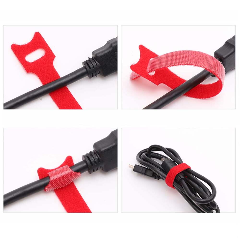 Double sided Strapping Reusable cable ties 12mm wide,Self-adhesive Cable Tidy