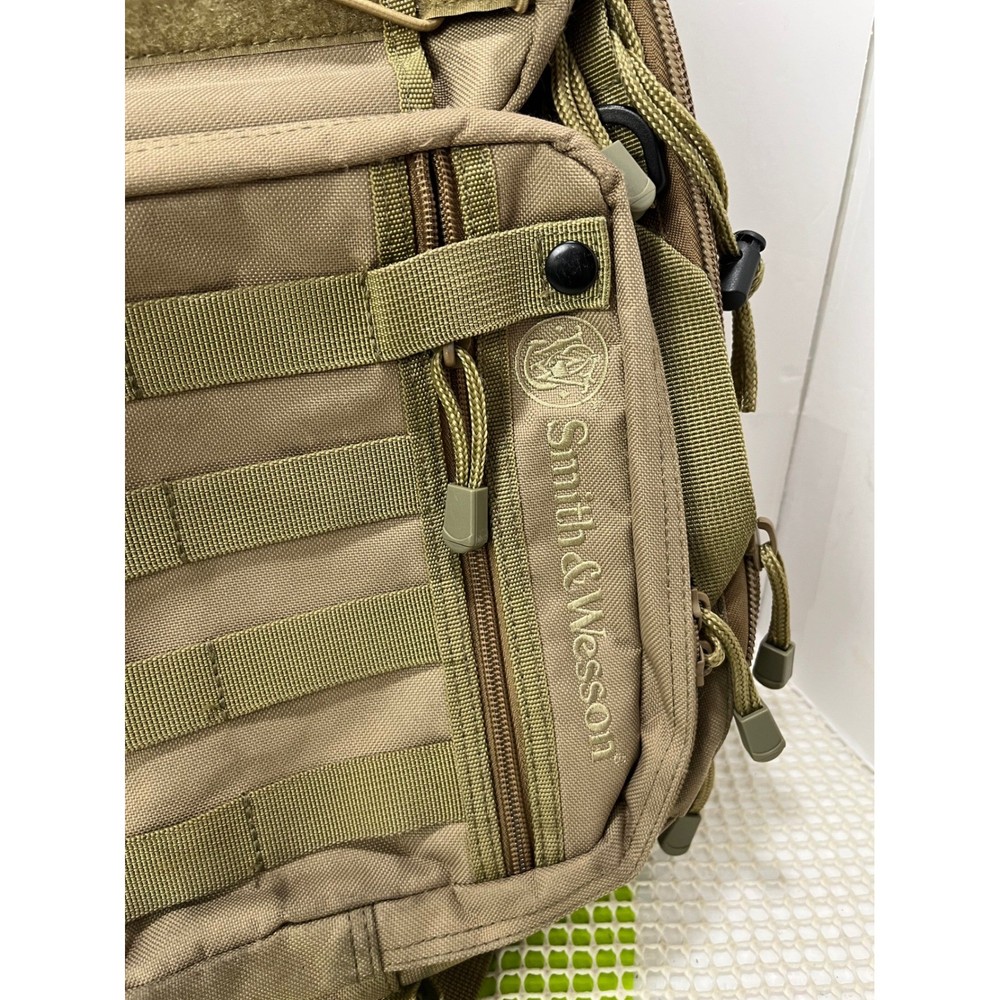 Smith & Wesson Tactical Sling Bag Tan MOLLE Range Backpack Single Strap