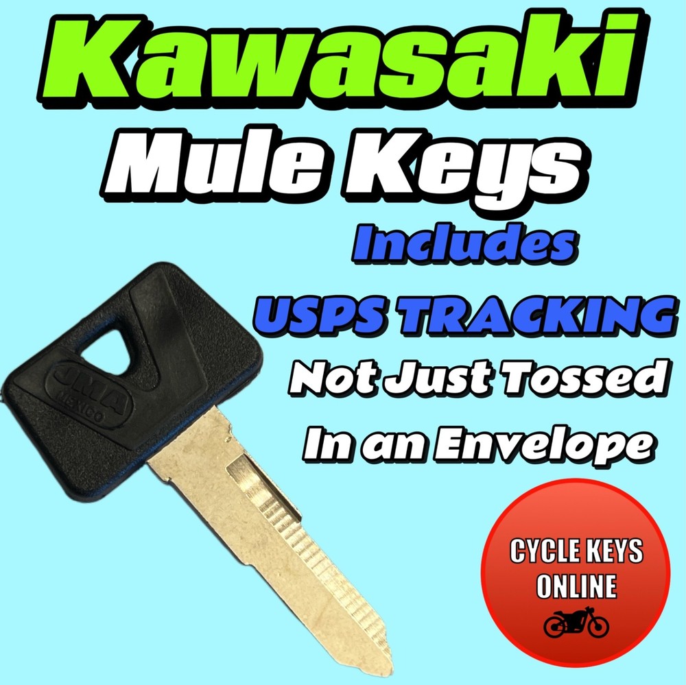 Kawasaki Mule keys cut by code replacement key codes B14434-B24421