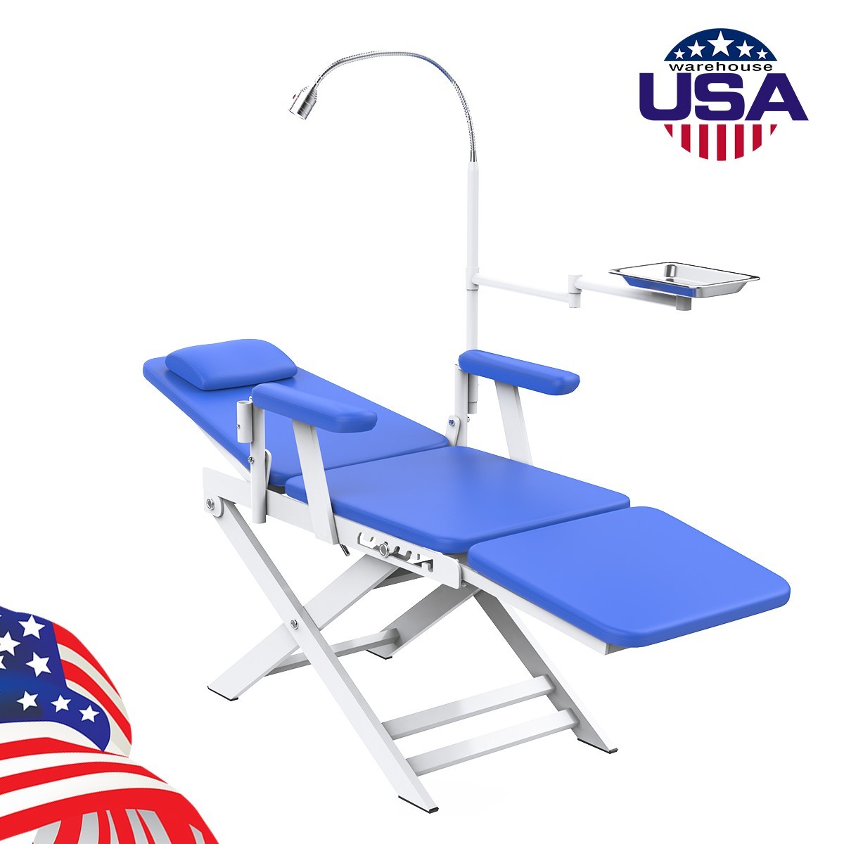 Sistema de Unidad Dental Portátil con Compresor y Succión / Silla Plegable