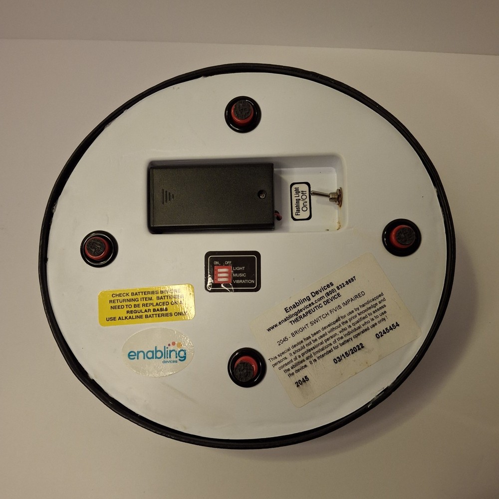 Enabling Devices 2045 Bright Switch Light Music Vibration Therapy Sensory Button