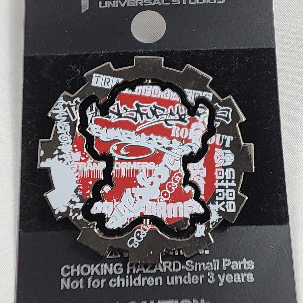 Universal Studios Transformers Bumblebee Graffiti Spinning 2011 Pin Trading New