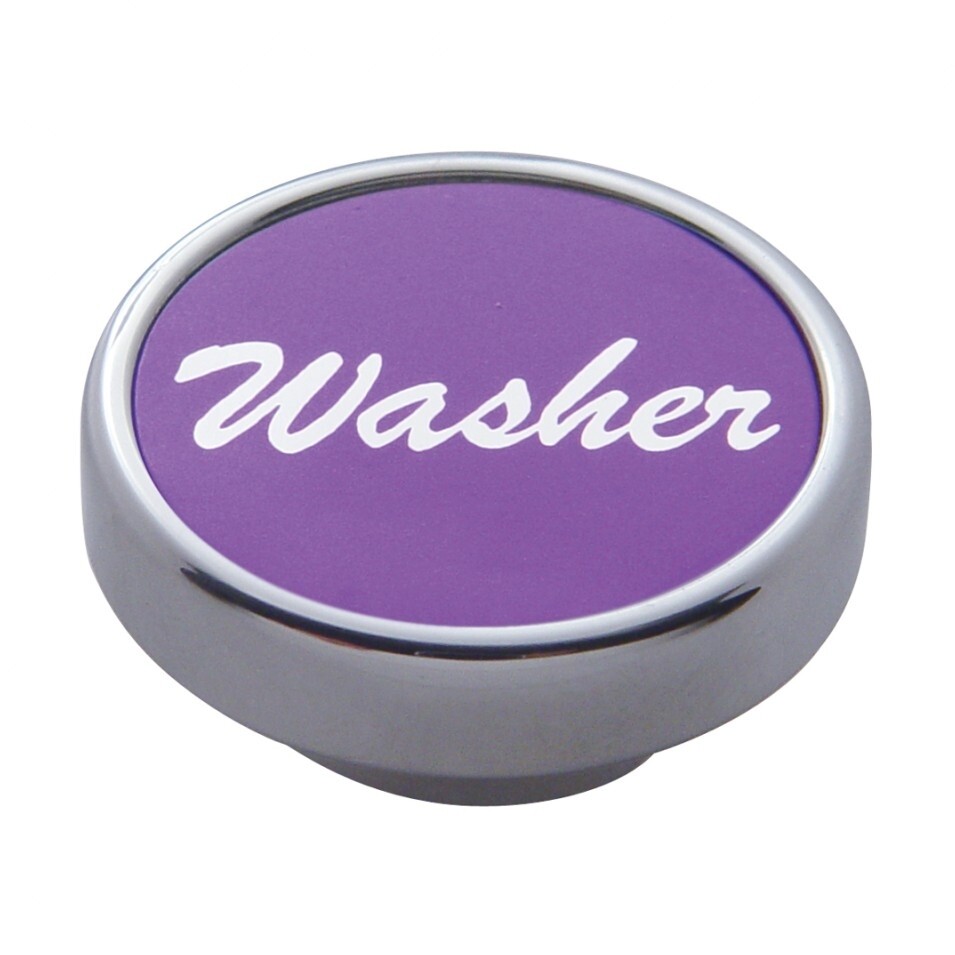 "Washer" Dash Knob - Purple Aluminum Sticker