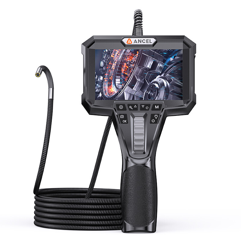 6 LED Lights 3.7V 2600A Industrial Endoscope Camera 4.3" Articulating Borescope