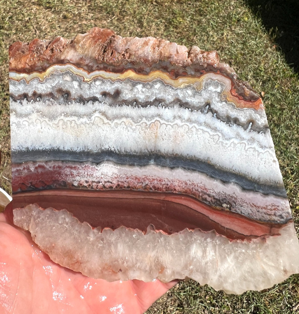 Lg Mexican Crazy Lace Agate Slabs - 306 g