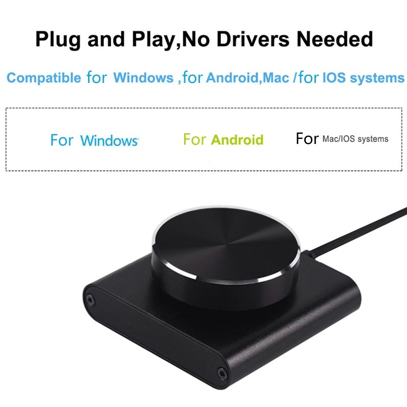 USB Volume Controller One Button Mute Volume Regulator Adjusting for Amplifier