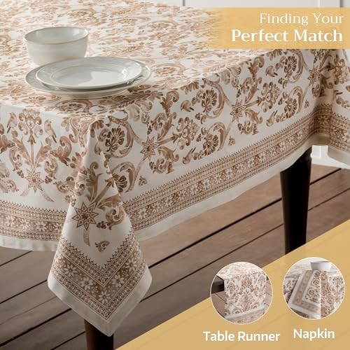 Table Cloth Rectangle Table 100% Cotton 120" x 60" (Rectangular) 05 - Allure