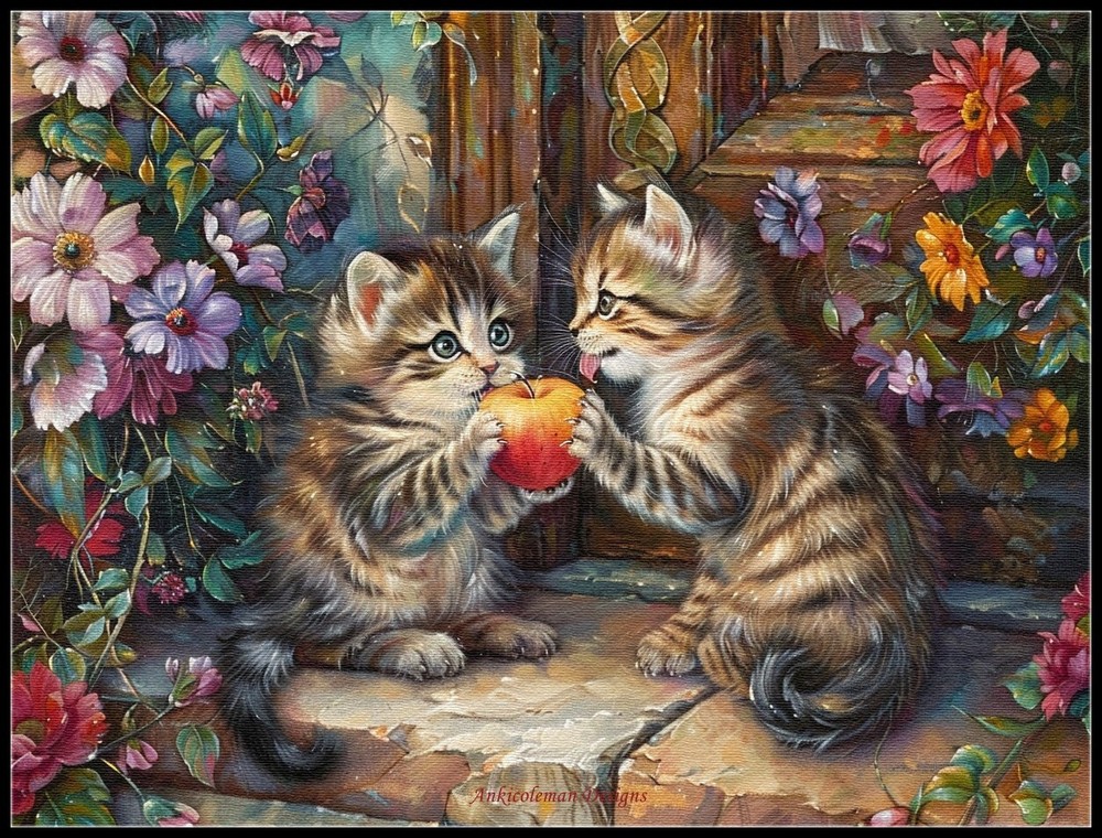 Steps Picnic - Chart Counted Cross Stitch Patterns Needlework DIY DMC Color