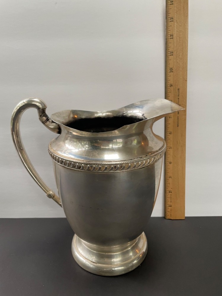 Pilgrim brand, silver plated water pitcher / vase