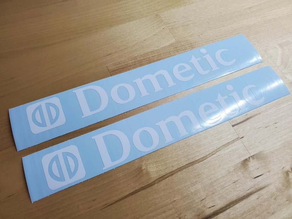 dometic rv ac Decals Stickers replacement (2) Gloss white 6" fast USA
