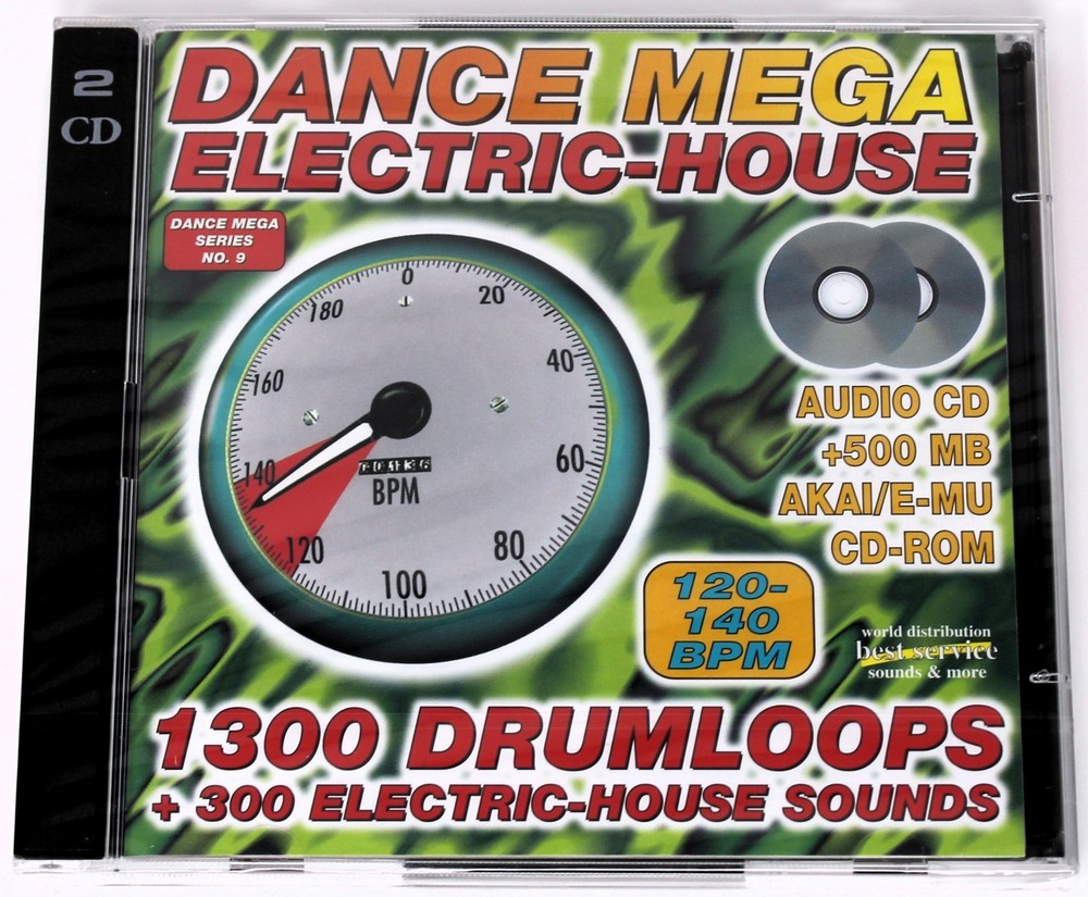 Best Service Dance Mega Electric House Akai/E-Mu Sample Library/Sampling 2 CD