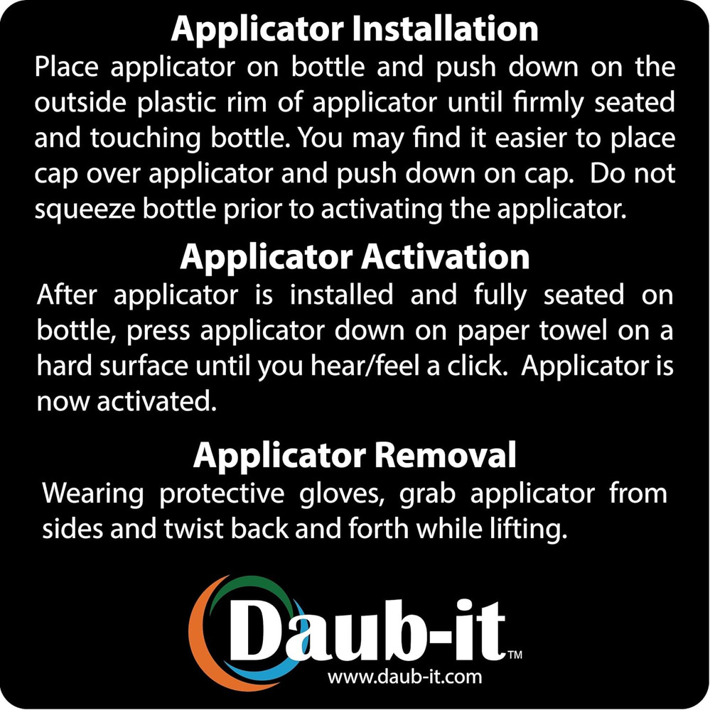 Daub-It Empty Bottles with Applicators - 4 Oz - Mohair Dauber - 2 Pack