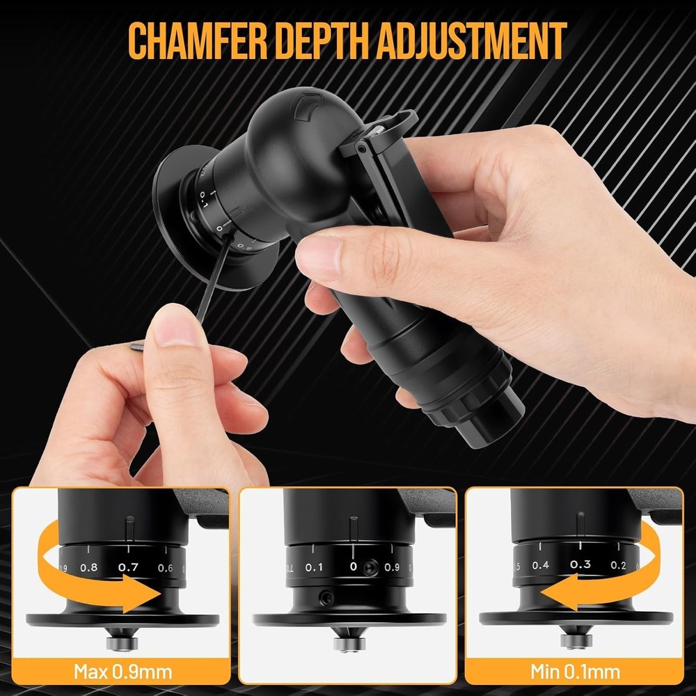 Pneumatic Chamfering Tool Chamfer Tool 6 C-Angle & 6 R-Angle Blades FreeShipping