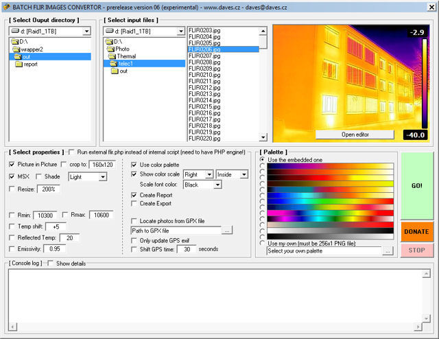Thermal camera imaging software for FLIR cameras, may work for other models EU
