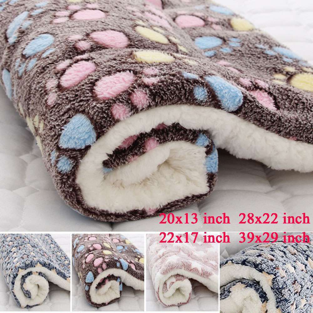 Self Warming Pet Bed Cushion Pad Dog Cat Cage Kennel Crate Soft Cozy Mat Blanket