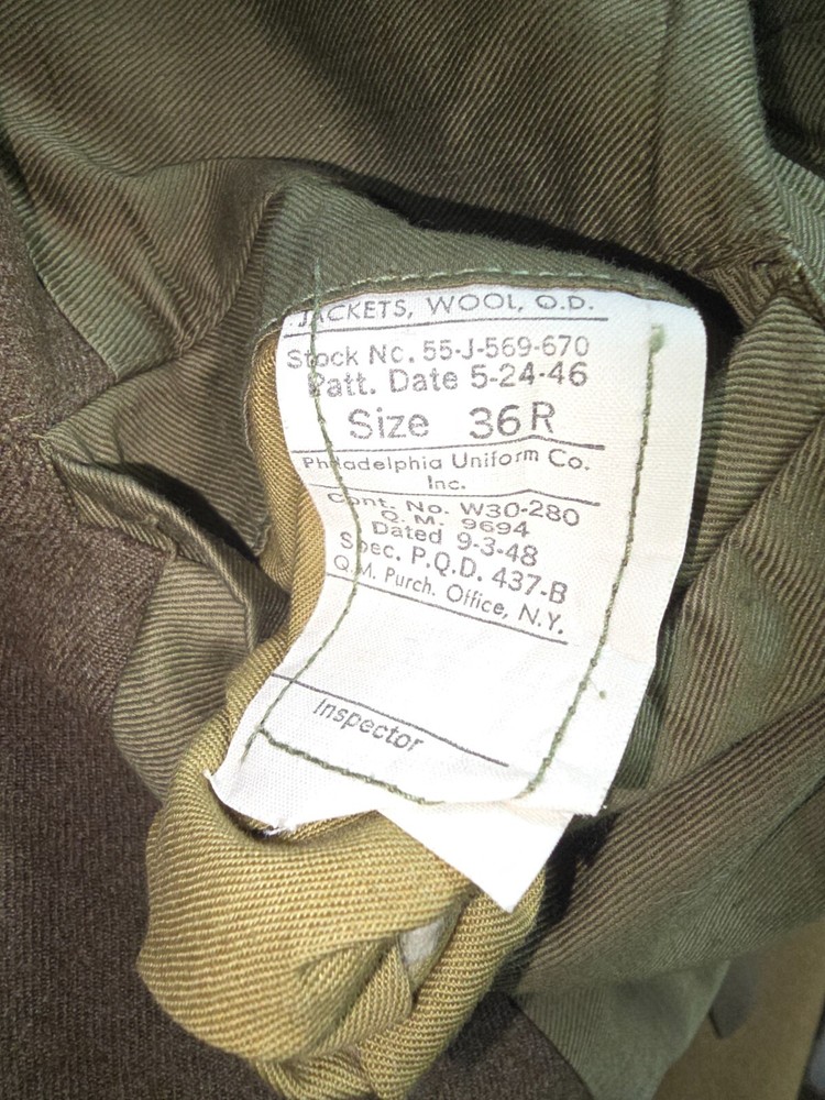 Post WWII USAF Transition Ike Jacket Dated 1948