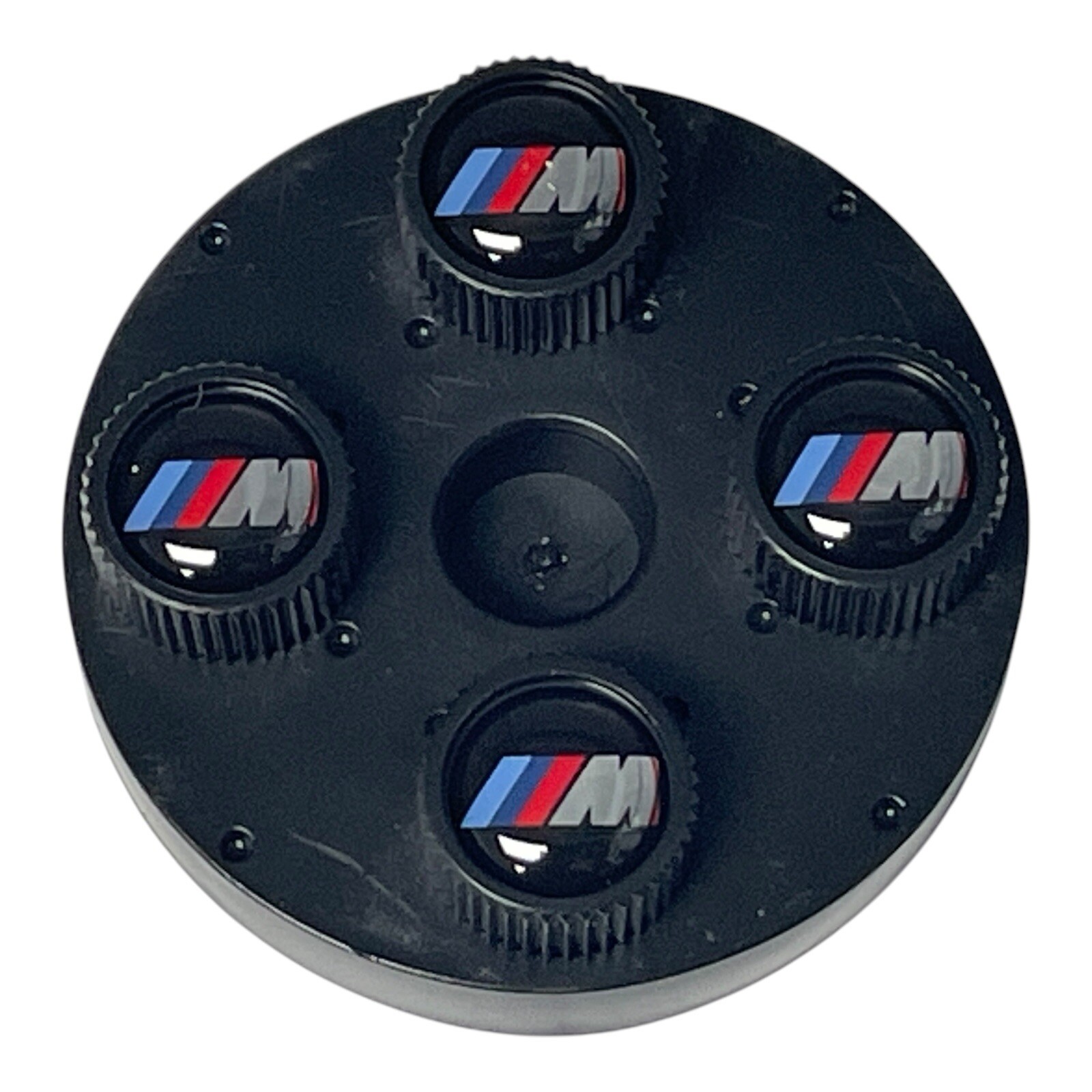 BMW M Performance Emblem Logo Black Tire Valve Stem Caps Set of 4 New