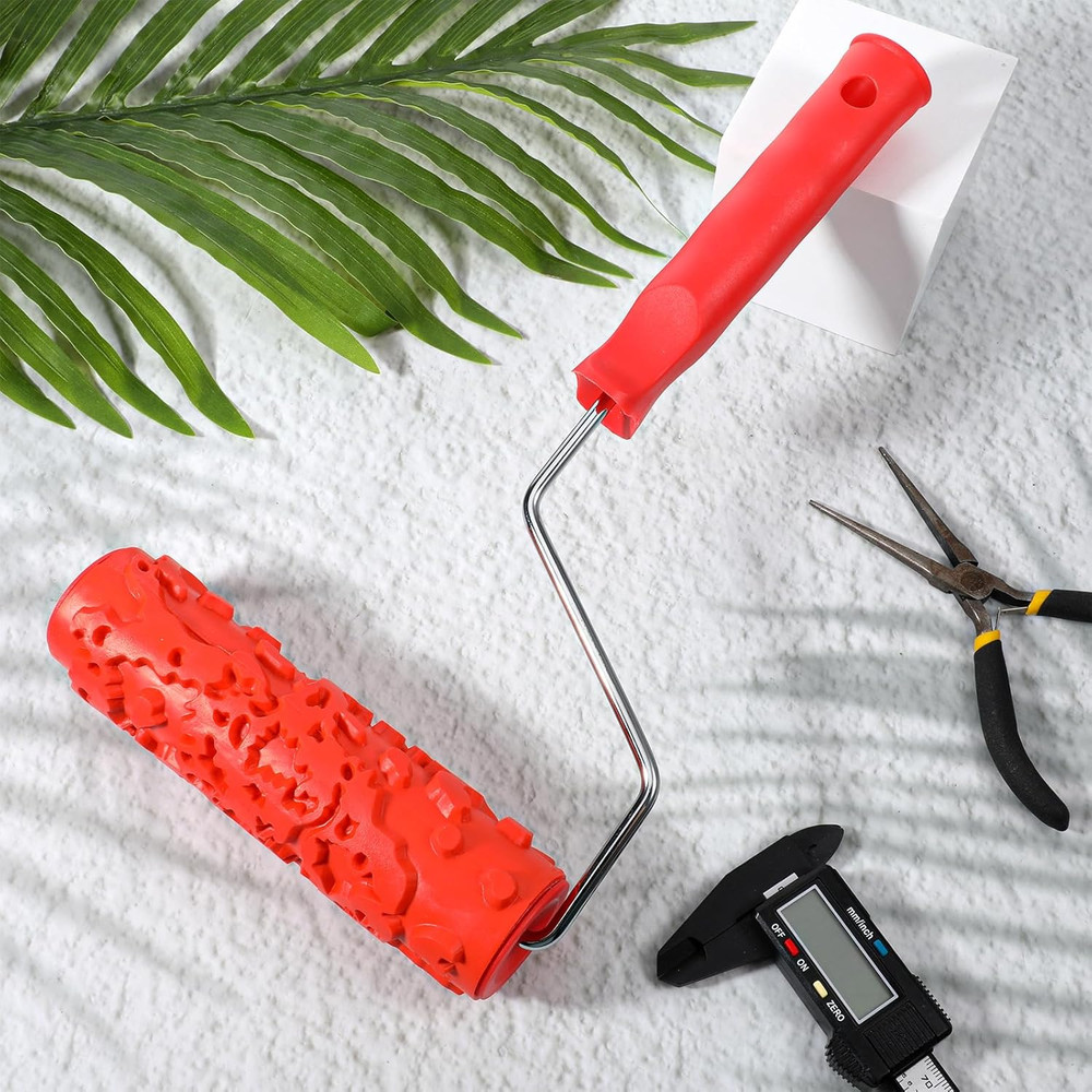 2 Pcs Texture Roller 7'' Drywall Texture Roller Decoration Textured Paint Roller