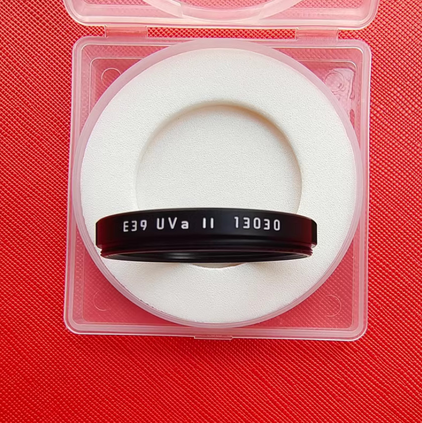 Black/Silver for leic E39 E43 E46 E49 E52 E55 E60 E62 E67 E82 UVa II UV Filter