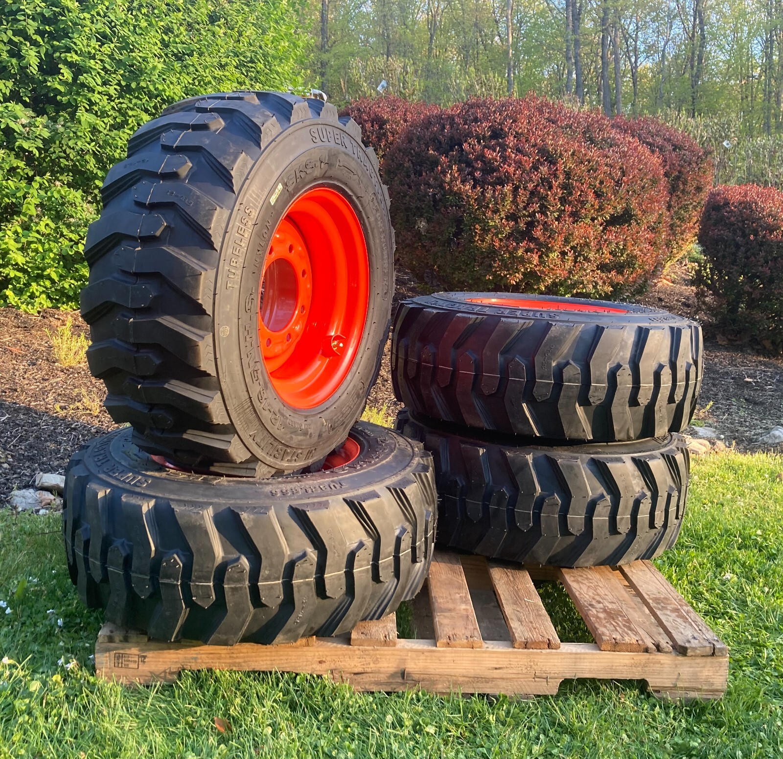 4-12-16.5 Skid Steer Tires/Wheels for Bobcat S220, S250, S300, S630, S650 & more