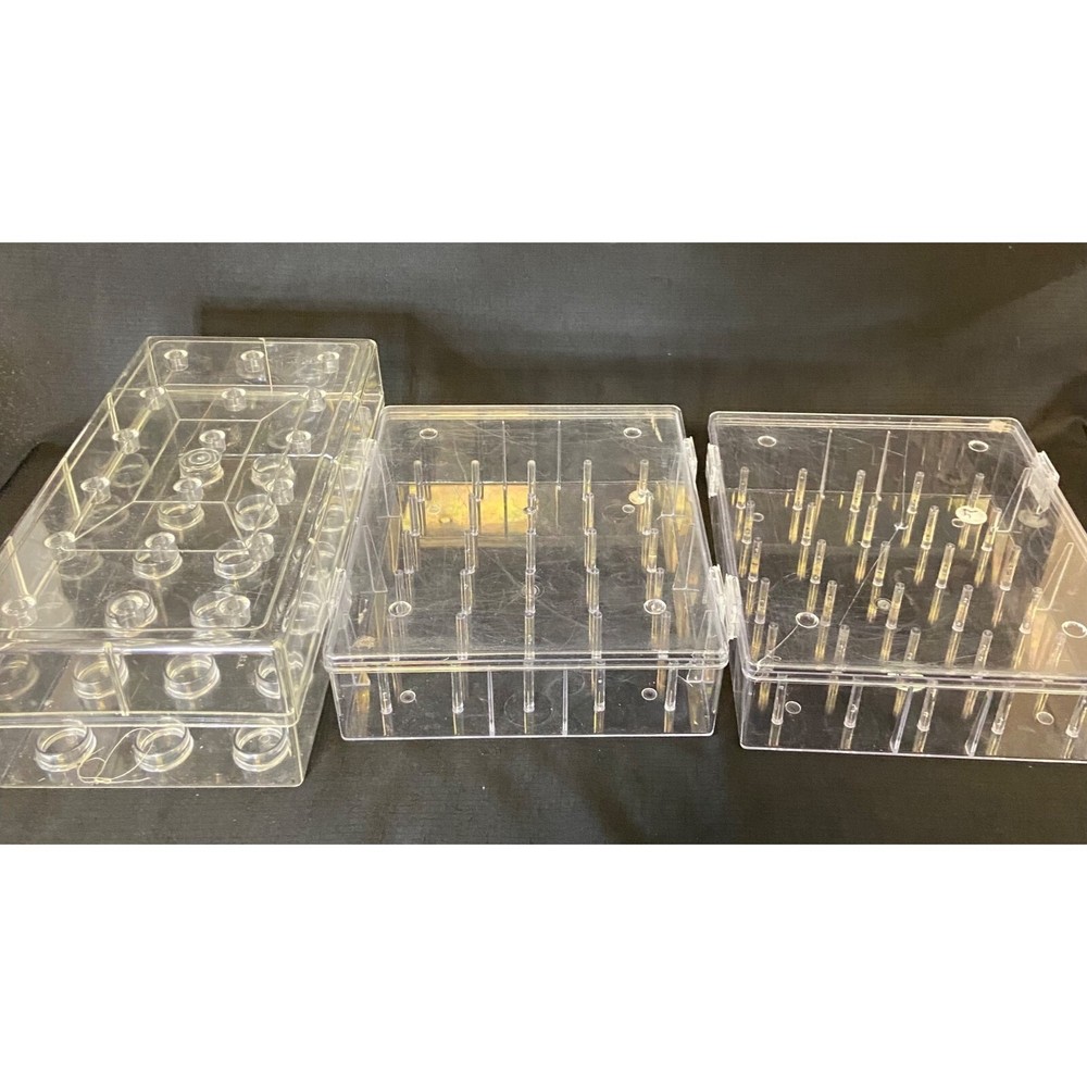 Large Plastic Sewing Thread Holder Case Boxes set of 3