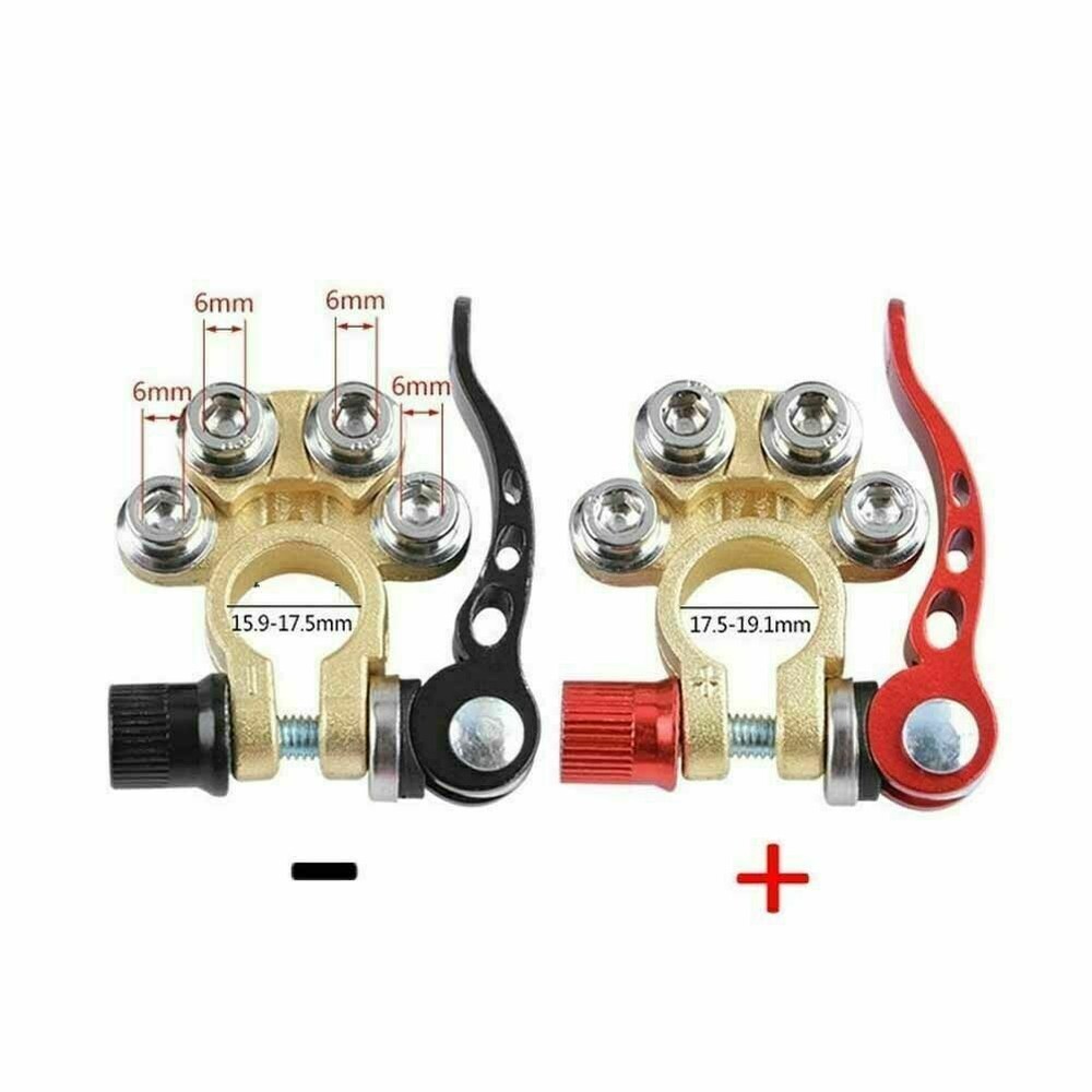 2Pcs Car Battery Terminals Connector Clamp Quick Release Adjust Disconnect Tool