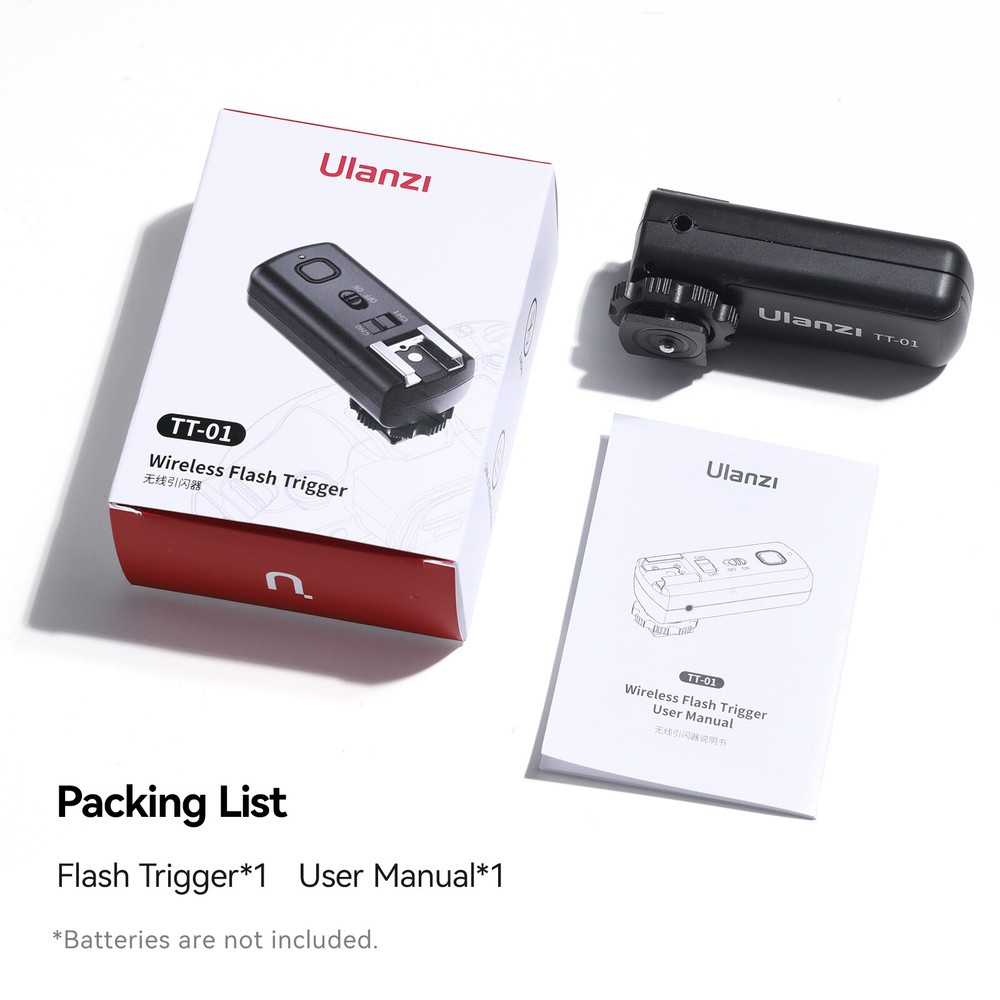 Ulanzi TT-01 Wireless Flash Trigger Dual Channel 24m Range for Camera