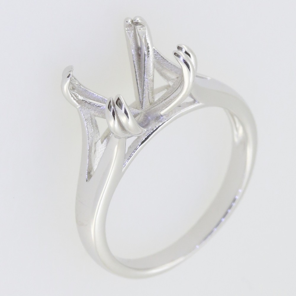 Sterling Silver Semi Mount Ring Setting Round RD 11mm