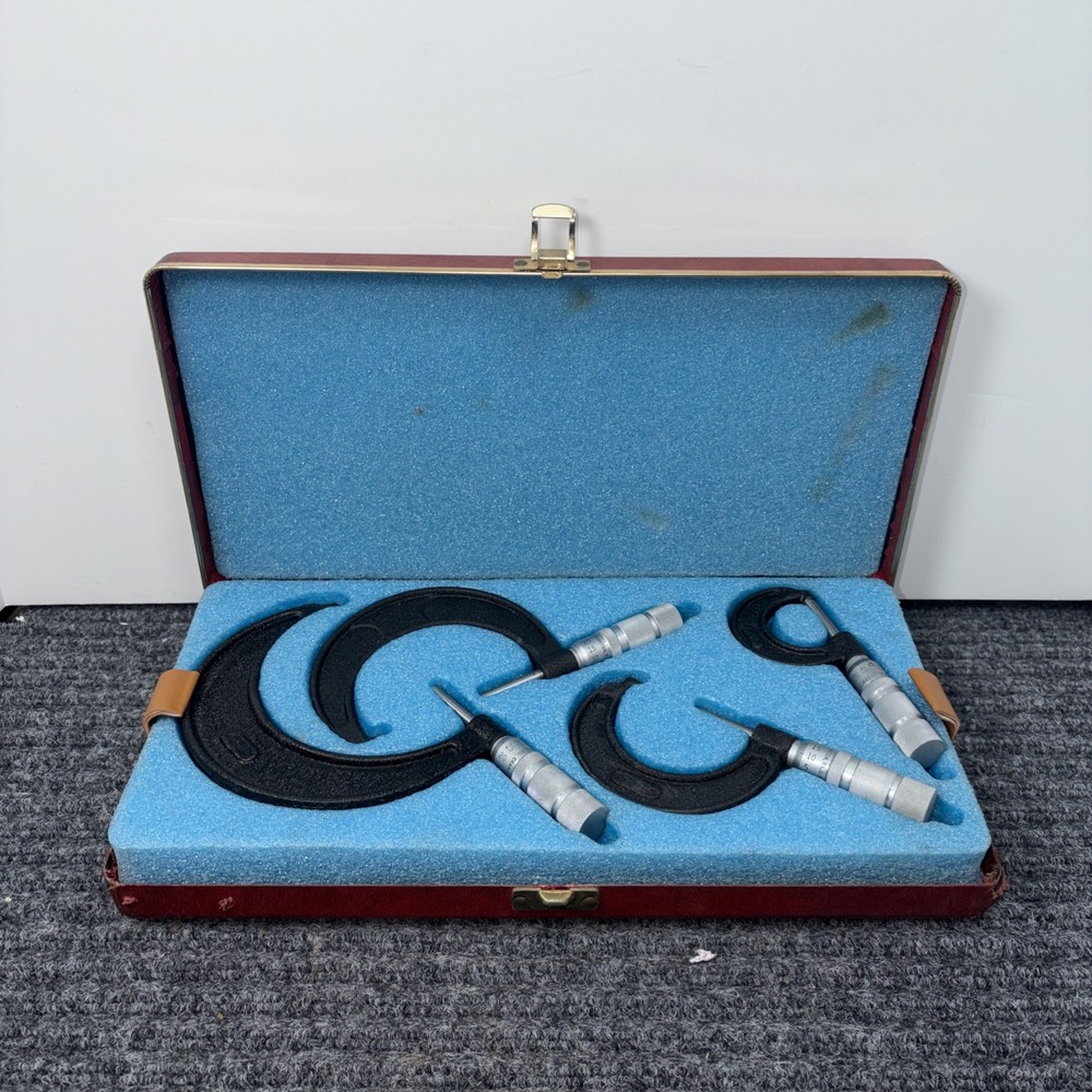 Central Tool Company Micrometer 11 Piece Set Red Case