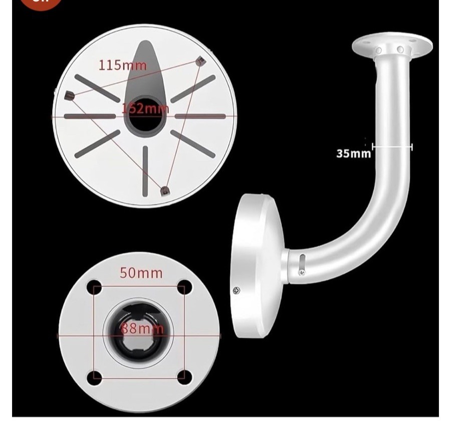 32cm Long CCTV Security Camera Mount Bracket, Dome Camera Mount NEW!