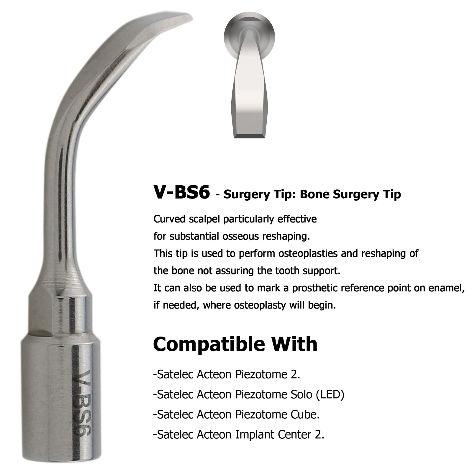 Dental Ultrasonic Satelec Piezo Scaler Tips ACTEON Piezotome Cube Surgery Tips