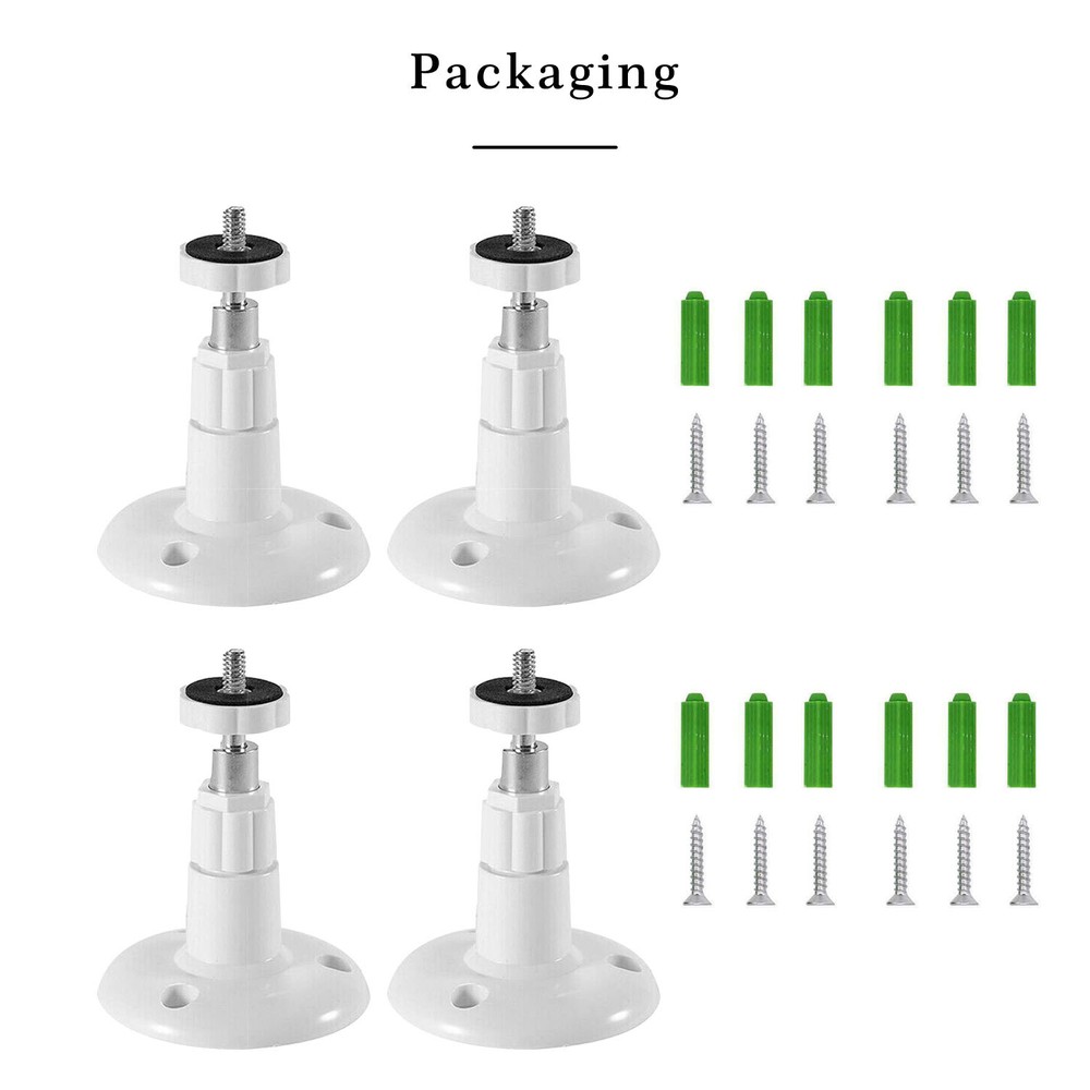 4 Pack Wall Camera Mount Bracket Indoor Outdoor for Arlo Pro Security Adjustable