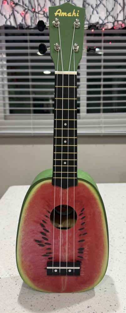 Amahi ukulele Watermelon Soprano Beginner Easy Transport