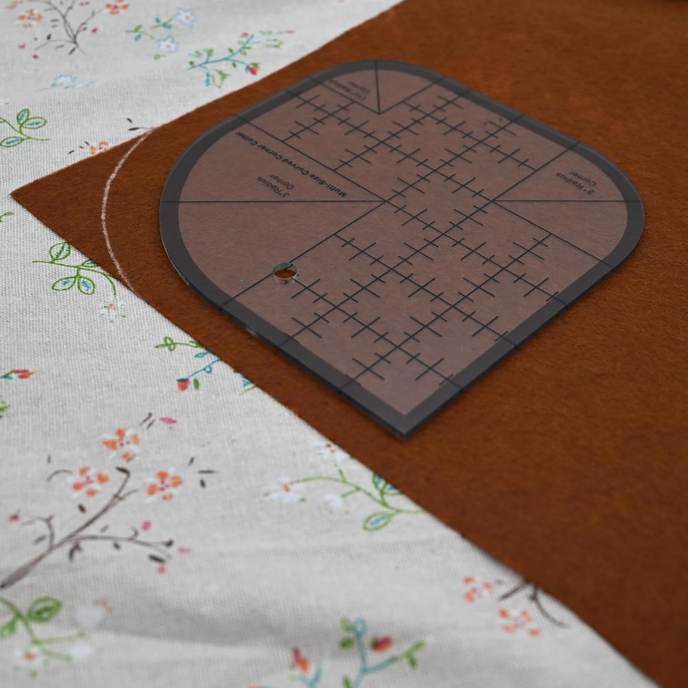 Curved Corner Cutter Ruler, Quilting Sewing Ruler, Sewing Patchwork Template for