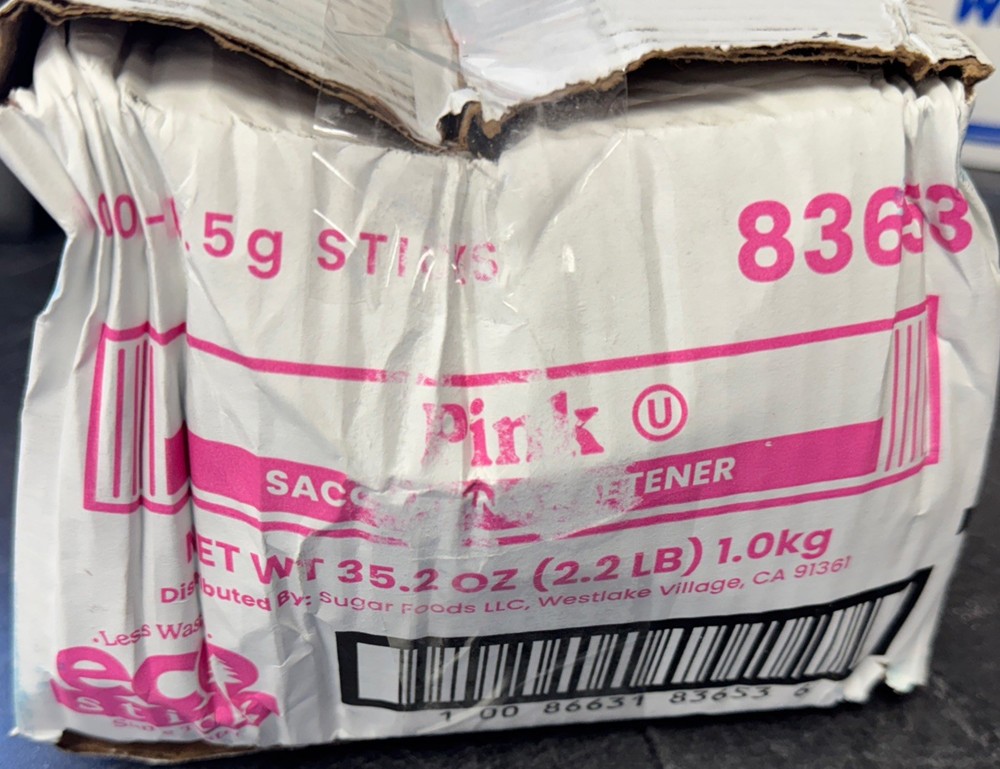 EcoStick Pink Saccharin 2000 ct box. W