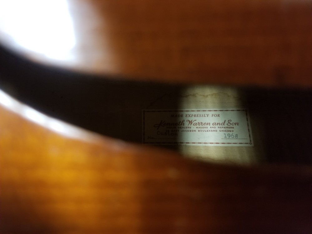 1968 Kenneth Warren & Son Solid Spruce Top Cello