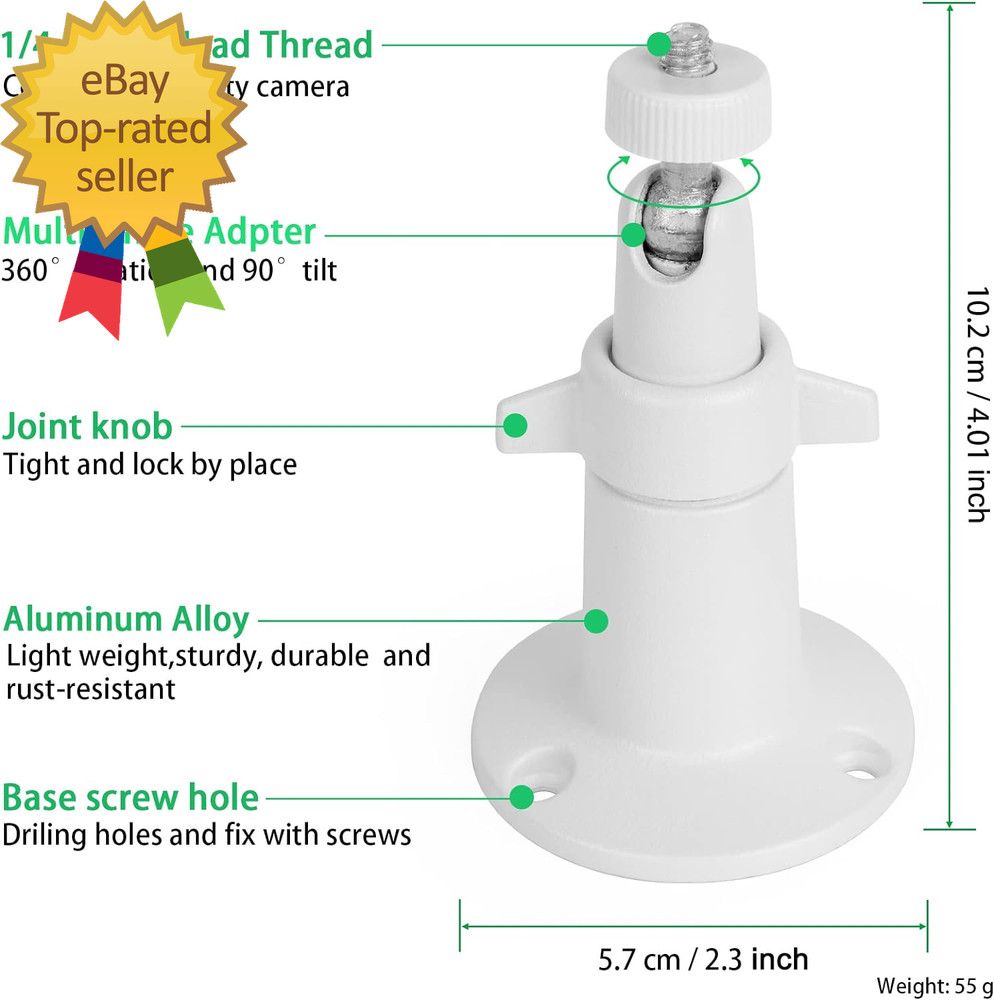 2 Pack Wall Mount Holder Compatible with Simplisafe Outdoor Security Camera