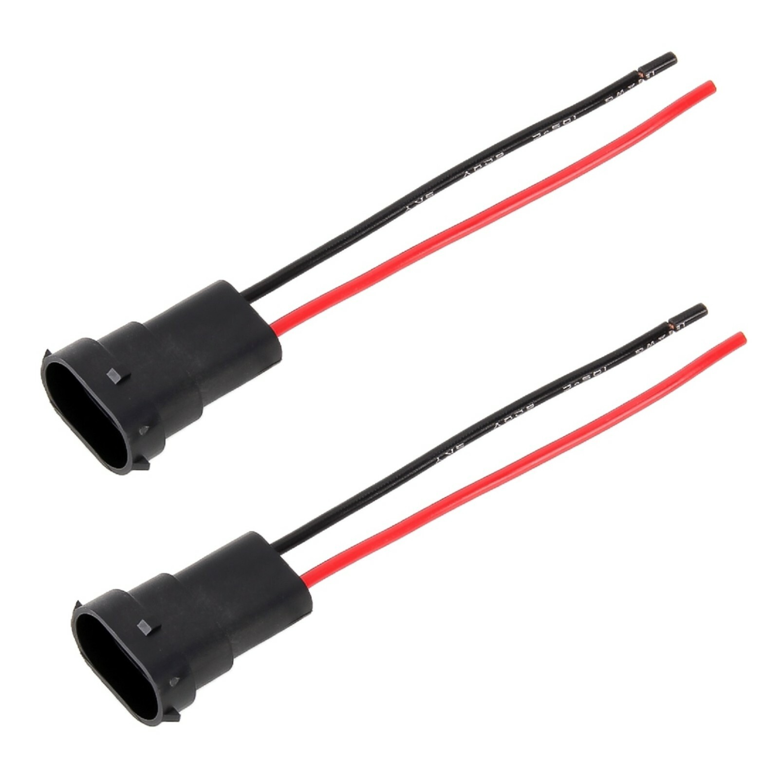Wire Pigtail Male H11 Two Harness Head Light Low Beam Bulb Connector Repair