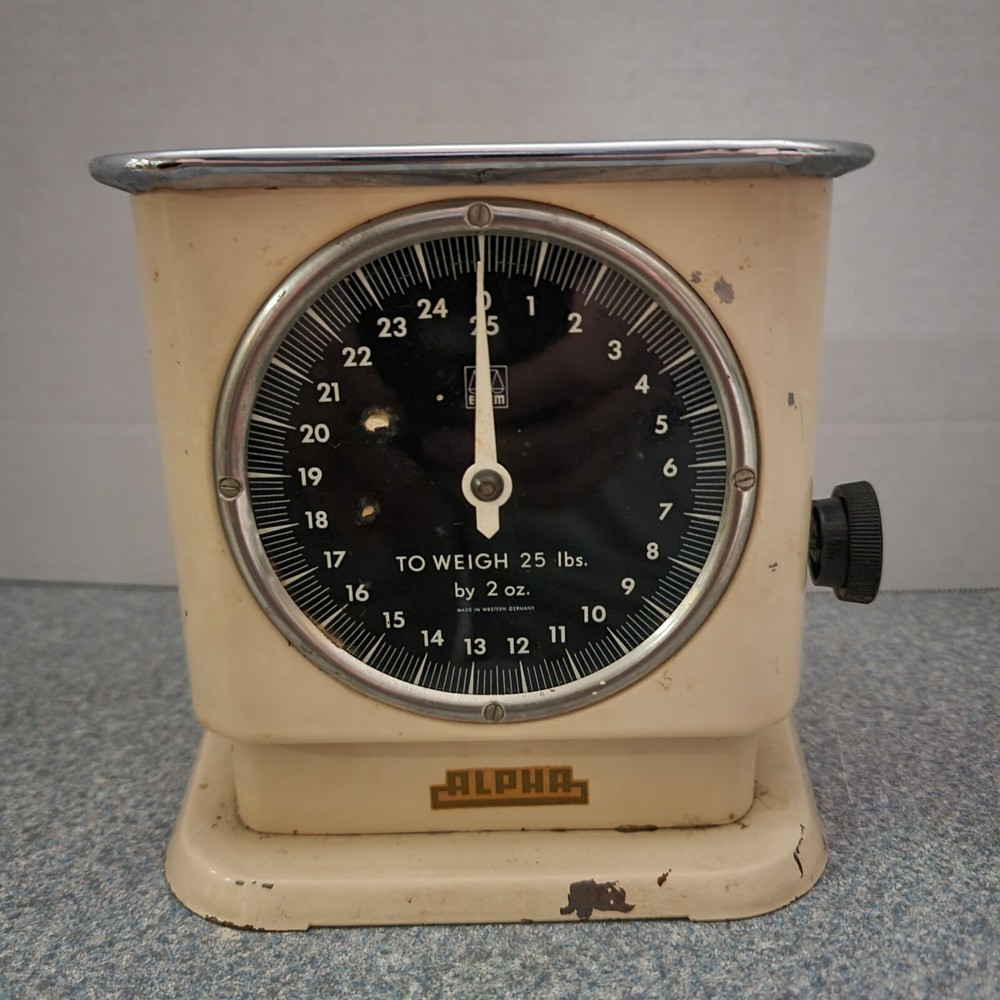 Vintage Effem Alpha 25 Pound Kitchen Scale Made in Germany