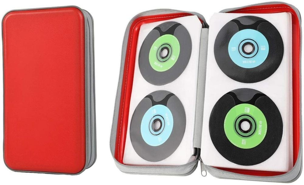 72 Hard Plastic CD Holder Protective DVD Disc Storage Case Portable Organizer