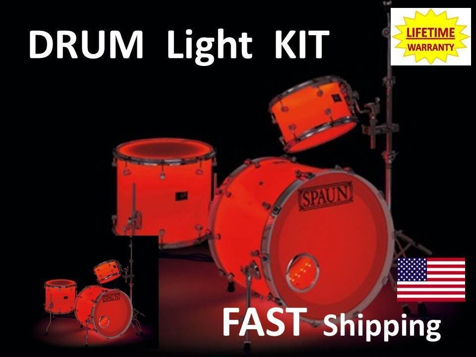 5 piece drum kit LED lights - LED lighting system for drum kit
