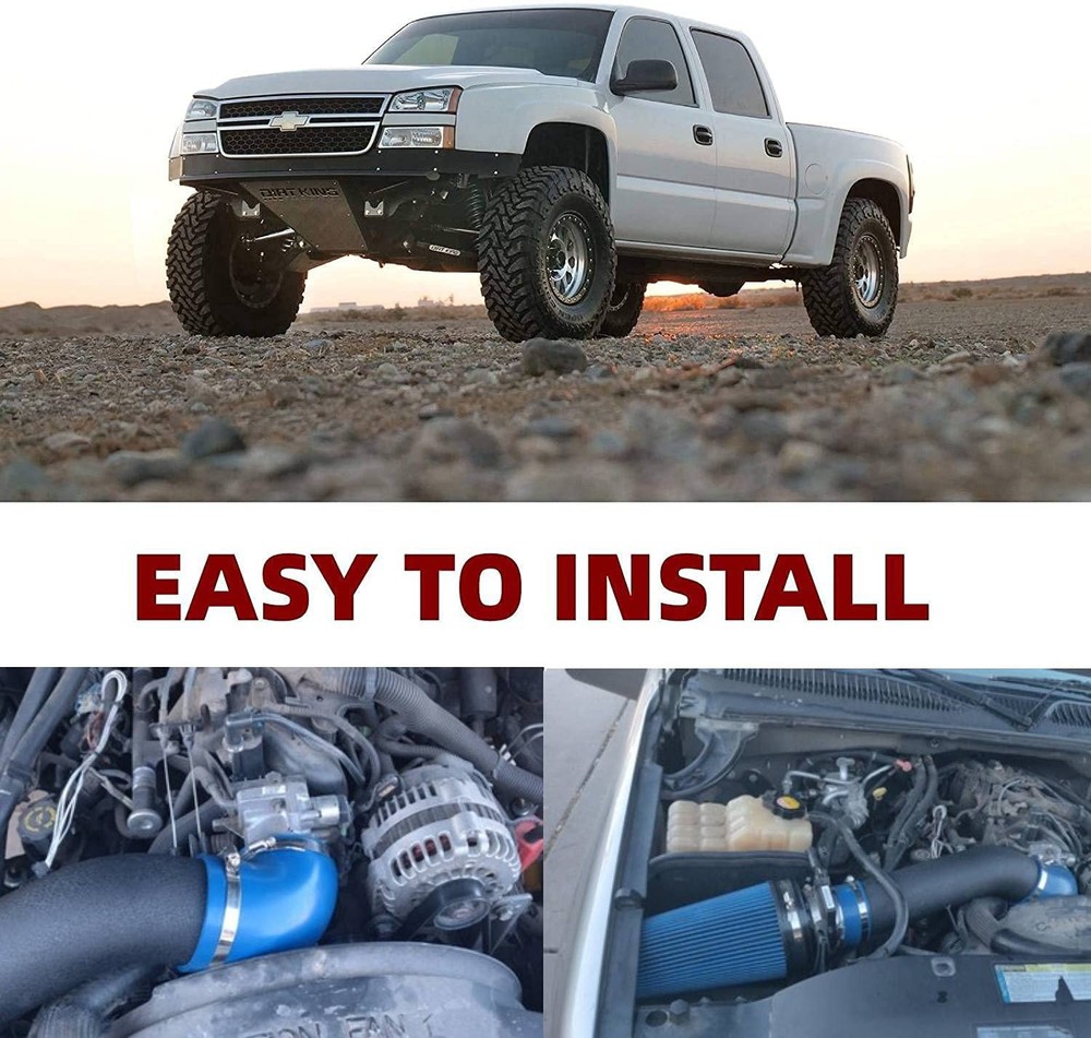 4 Inch Performance Cold Air Intake Filter Kit with Shield for Black & Blue