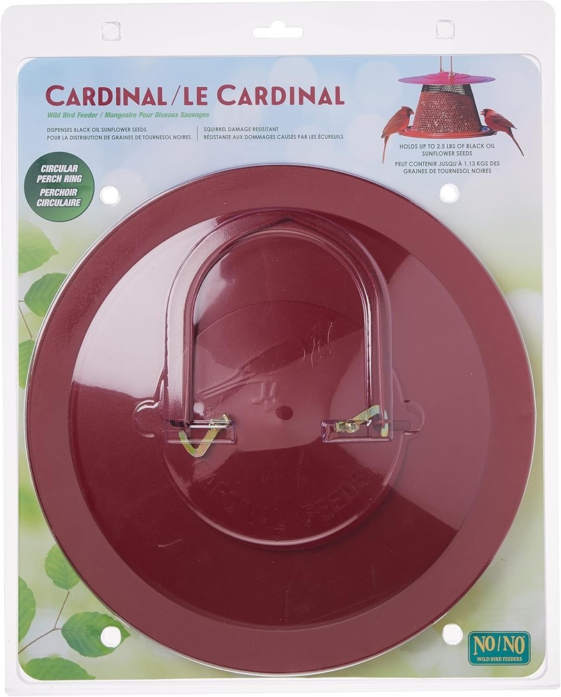 Elegant Red Cardinal Bird Feeder - 2.5 lb Capacity, Squirrel-Proof & Durable