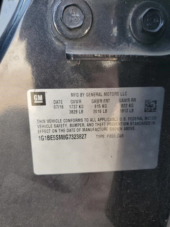 2016 CHEVROLET CRUZE Engine Wire Harness