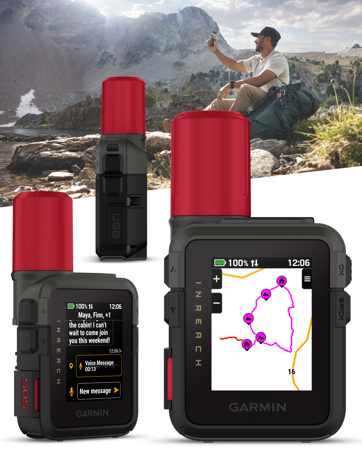 Garmin inReach Mini 3 Plus Compact SOS Satellite Communicator w/ Touchscreen