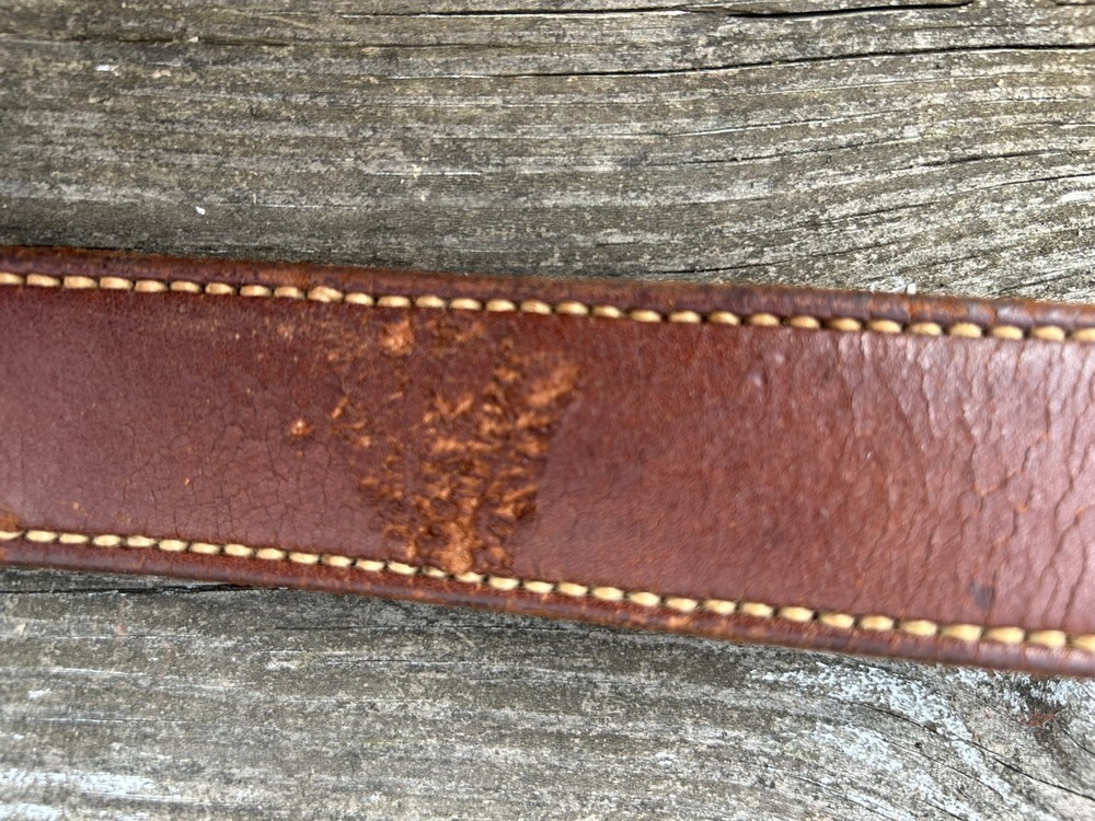 Leather Western Back Cinch With Rollers