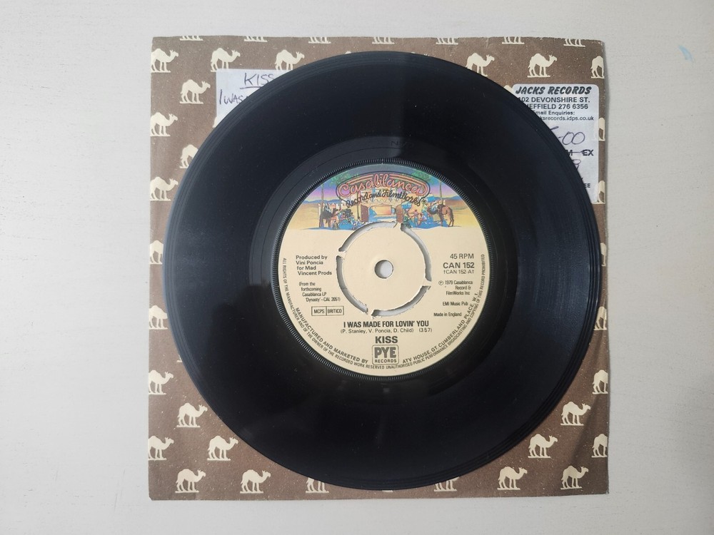 KISS RARE Vintage UK 1979 I Was Made For Lovin' You 7" Vinyl 45 Import CAN 152