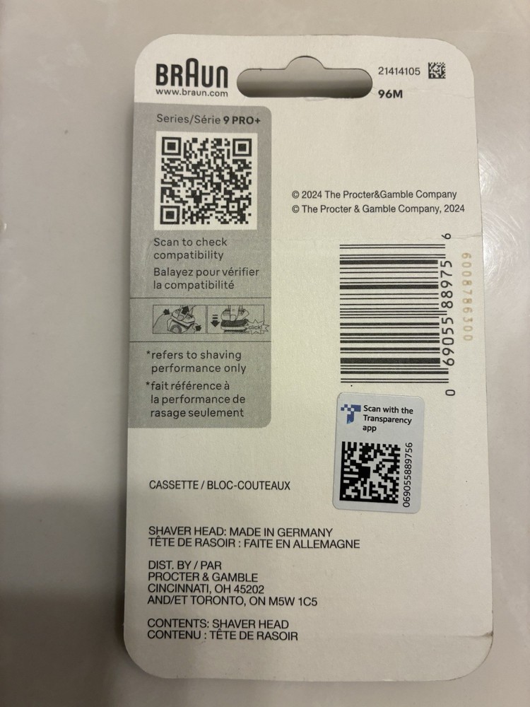Braun Series 9 Pro+ Replacement Shaver Head 96m